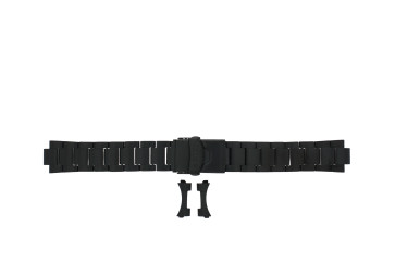 Watch strap Seiko 4R36-10A0 / SRPJ09K1 / M10E217M0 Steel Black 20mm