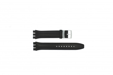 Watch strap Swatch (alt.) 51643.01.17 Leather Black 17mm