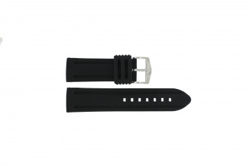 Watch strap Universal 5809.24 Silicone Black 24mm