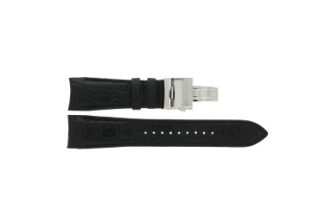 Watch strap Seiko 5R66-0AR0 / SNR021J1 Leather Black 24mm