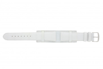 Watch strap Universal 61325.11.20 Leather White 20mm
