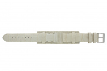 Watch strap Universal 61325.12.20 Leather Beige 20mm