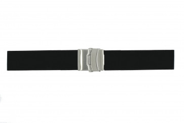 Watch strap Universal 78050.22 Rubber Black 22mm
