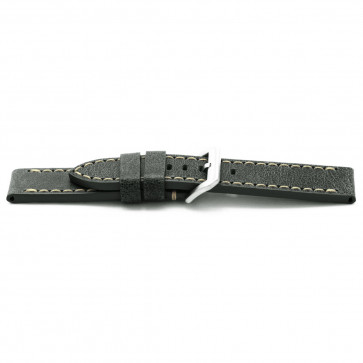 Watch strap Universal I818 Leather Grey 24mm