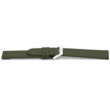 Watch strap Universal H861 Leather Olive green 22mm