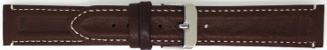 Watch strap Universal 890.02.18 Leather Dark brown 18mm