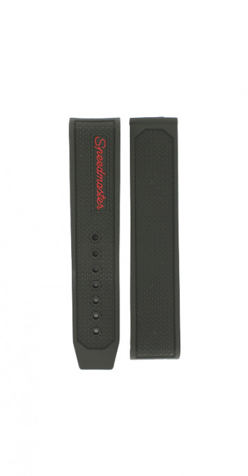 Watch strap Omega 32632405011001 Rubber Black 19mm