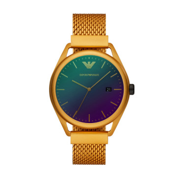 Watch strap Armani AR11327 Aluminum Yellow 20mm