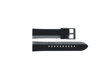 Watch strap AX1331 Silicone Black 22mm