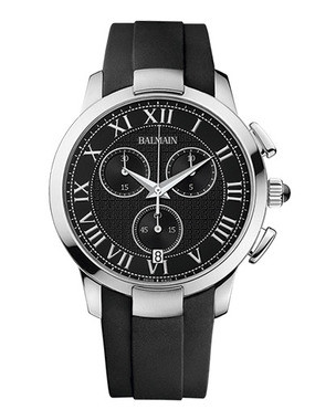 Watch strap Balmain B53613262 Rubber Black