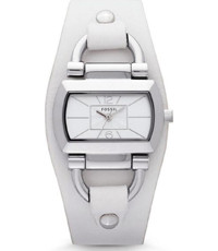 Watch strap Fossil BQ1114 Leather White 10mm