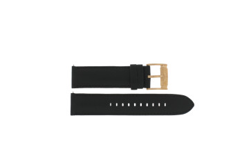 Watch strap Fossil BQ1153 Leather Black 22mm