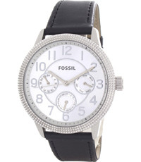 Watch strap Fossil BQ1503 Leather Black 22mm