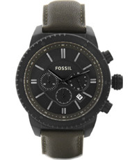 Watch strap Fossil BQ1647 Leather Green 22mm