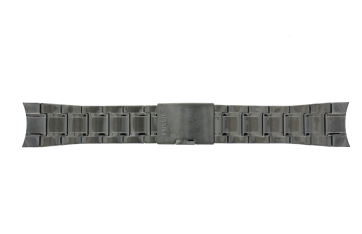 Watch strap Fossil BQ2384 Stainless steel Anthracite grey 26mm
