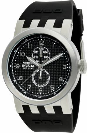 Invicta watch strap 10390 DNA / 10391 DNA Rubber / plastic Black 32mm