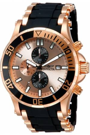 Watch strap Invicta 1479.01 Steel/Silicone Black 26mm