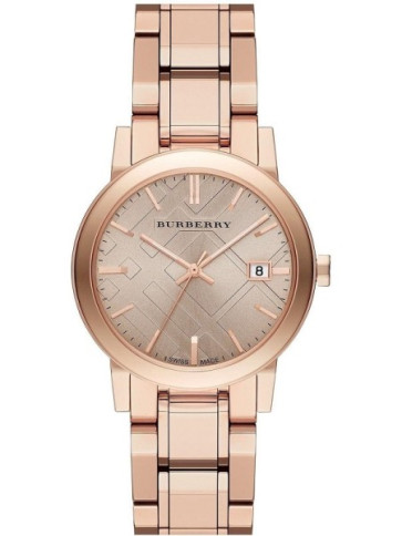 Watch strap Burberry BU9126 Steel Rosé