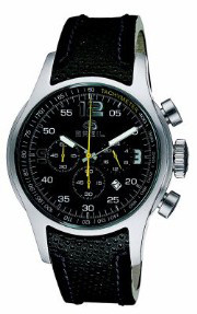 Breil watch strap BW0171 Leather Black 21mm grey stitching