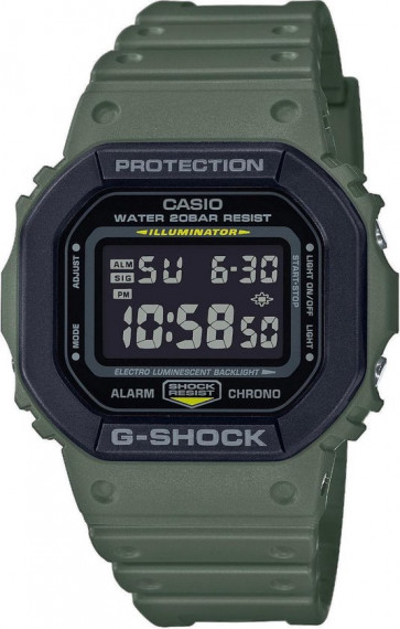 Watch strap Casio DW-5610SU-3 Plastic Green