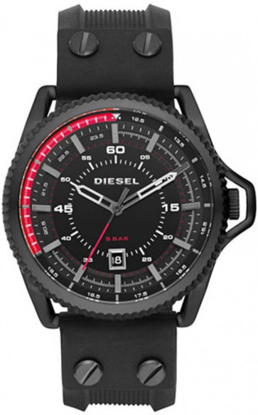 Watch strap Diesel DZ1760 Silicone Black 24mm