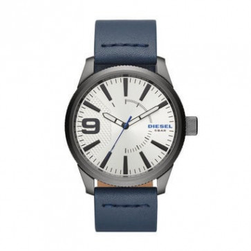 Watch strap Diesel DZ1859 Leather Blue 24mm