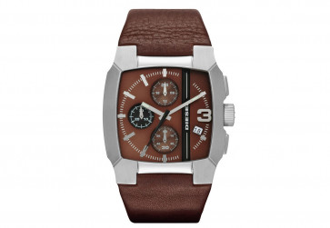 Watch strap Diesel DZ4274 Leather Brown