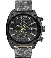 Watch strap Diesel DZ4324 Leather Grey 24mm