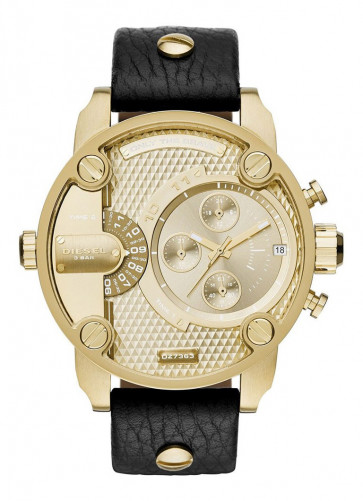 Watch strap Diesel DZ7363 Leather Black 24mm