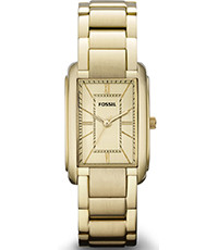 Watch strap Fossil ES2985 Stainless steel Gold Toned 16mm