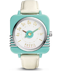 Watch strap Fossil ES3978 Leather White 18mm