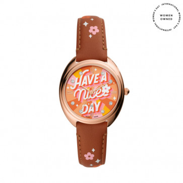 Watch strap Fossil ES5101 Leather Multicolor 16mm