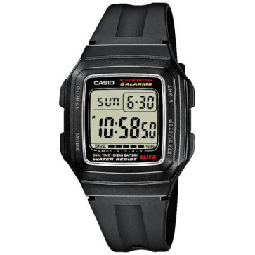 Watch strap Casio F 201 F 201W 10075268 Plastic 18mm