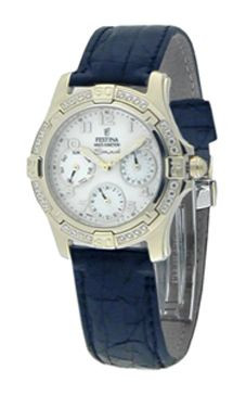Watch strap Festina F16023-5 Leather Blue 18mm