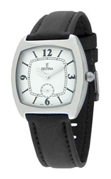 Watch strap Festina F16041-1 Leather Black 22mm