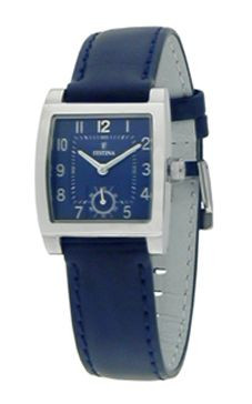 Watch strap Festina F16068-2 Leather Blue 18mm