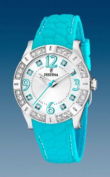 Watch strap Festina F16541-6 Silicone Light blue 20mm