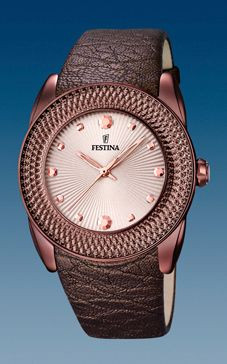 Watch strap Festina F16591-C Leather Brown 24mm