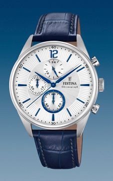 Watch strap Festina F20286 / F20286-1 / F20286-3 / F20286-5 / F20286-U Leather Blue 21mm