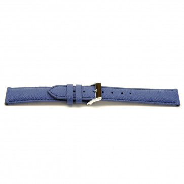 Watch strap Universal F601 Saffiano Leather Blue 18mm