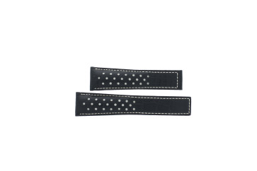 Watch strap Tag Heuer FC6253 Crocodile skin Blue 22mm