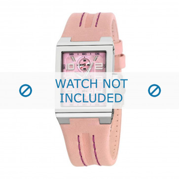 Festina watch strap F16224-2 Leather Pink 14mm + standard stitching