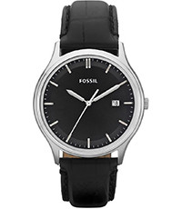 Watch strap Fossil FS4685 Leather Black 22mm