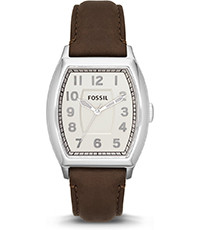 Watch strap Fossil FS4880 Leather Brown 20mm