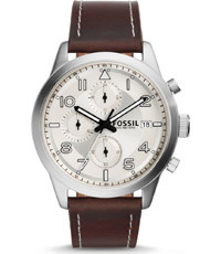 Watch strap Fossil FS5138 Leather Brown 22mm