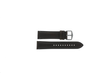 Watch strap Fossil FS5378 Leather Dark brown 22mm