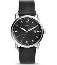 Watch strap Fossil FS5406 Leather Black 22mm