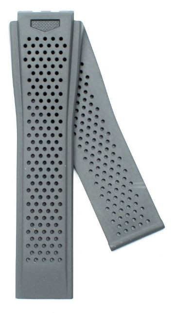 Watch strap Tag Heuer FT6071 Rubber Grey