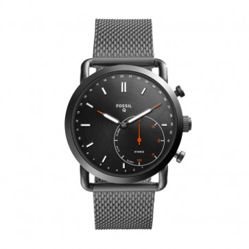 Watch strap Fossil FTW1161 Milanese Anthracite grey 22mm
