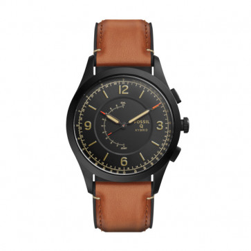 Watch strap Fossil FTW1206 Leather Brown 22mm